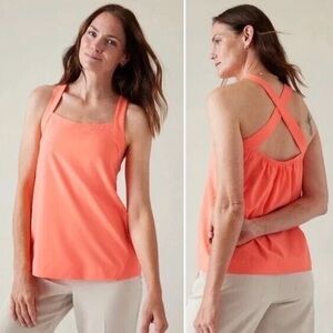 Athleta Arrival Tank NEW with tags NWT Size XS Sunset Glow, Neon Coral